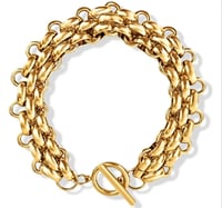Image 4 of Panther Chain Link Bracelet - 14k PVD Gold
