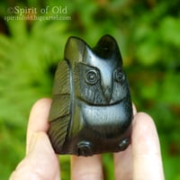 Image 6 of Fenland Bog Oak Owl Amulet (DAM677)