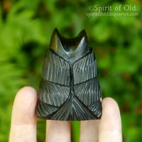 Image 7 of Fenland Bog Oak Owl Amulet (DAM677)