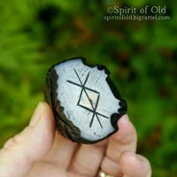 Image 5 of Fenland Bog Oak Owl Amulet (DAM677)