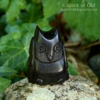 Image 8 of Fenland Bog Oak Owl Amulet (DAM677)