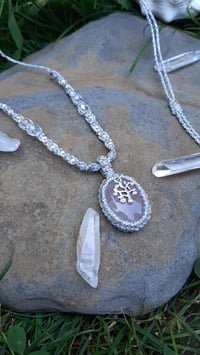 Image 3 of Rose Quartz & Tree charm 