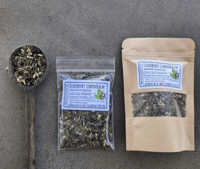 Image 1 of Elderberry Lemon Balm Herbal Tea - Loose leaf herbal tea naturally caffeine free