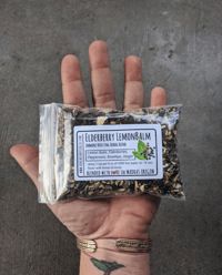 Image 2 of Elderberry Lemon Balm Herbal Tea - Loose leaf herbal tea naturally caffeine free