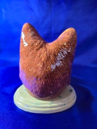 Image 2 of Ceramic Handmade Fox Head Scupture Plaque Nature Art