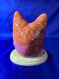 Image 4 of Ceramic Handmade Fox Head Scupture Plaque Nature Art