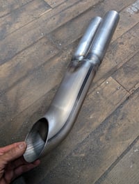 Image 3 of South Bay slip on header collector w/ extra long "cut to tune" primary's. 