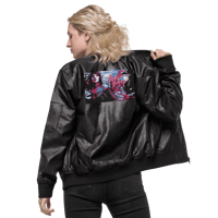 Image 2 of Rae of Light (Business Collab) Leather Bomber Jacket