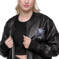 Image 15 of Rae of Light (Business Collab) Leather Bomber Jacket
