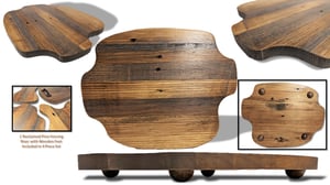 Image of Reclaimed Pine Food Trays ~ 4 Piece Set ~ Cheese Meat Fruit Charcuterie Platter