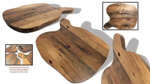 Image of Reclaimed Pine Food Trays ~ 4 Piece Set ~ Cheese Meat Fruit Charcuterie Platter