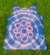 Image 1 of "Jellyfish" Upcycled Pink & Blue Vest Top Size XL