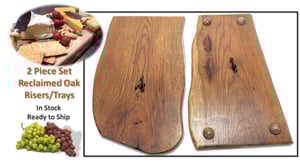 Image of Reclaimed Oak Trays ~ 2 Piece Set ~ Cheese/ Meat/ Fruit Platter