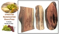 Image 1 of Reclaimed Oak Trays ~ 3 Piece Set ~ Charcuterie Cheese/Meat/Fruit Platter 