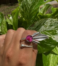 Pink Leaf Ring
