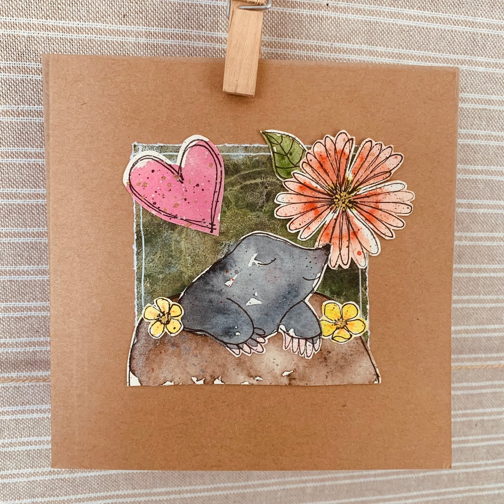 Image of 4 Hand Painted Cards #B7