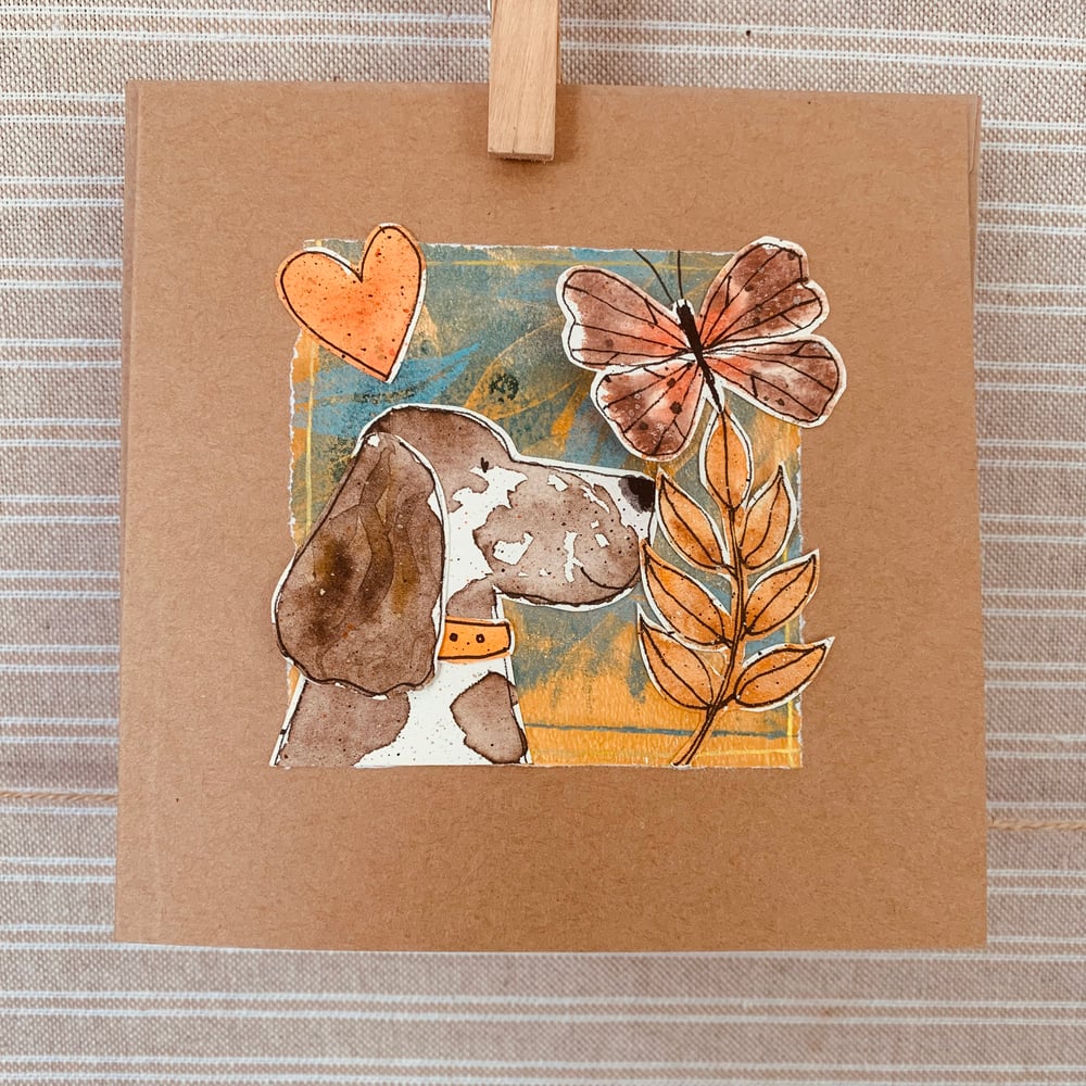 Image of 4 Hand Painted Cards #B7