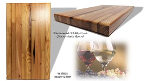 Image of Reclaimed 1940s Pine Tray ~ Sandwich/Bread Board ~ Charcuterie Cheese/Meat/Fruit Platter