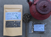 Image 1 of Jasmine Flower Green Tea w/ lemon | loose leaf green tea blend | contains caffeine