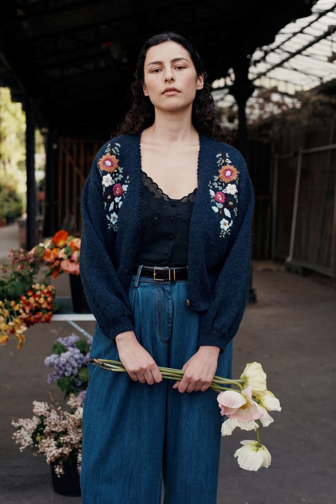 Image of Cardigan Lunami Marine. Louise Misha