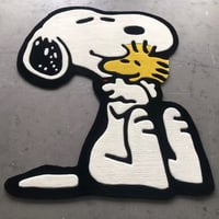 Image 1 of Hand-Tufted Snoopy & Woodstock Rug