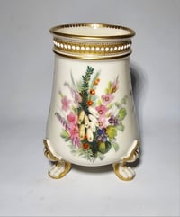 Image 2 of Royal Worcester Three Footed Vase