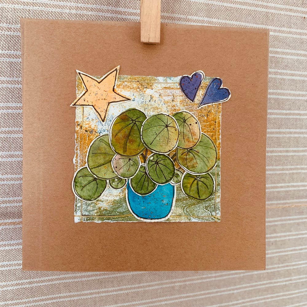 Image of 4 Hand Painted Cards #B8