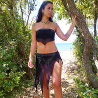 Image 1 of Pirate Pixie Gold Studded Black Skirt Set