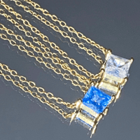 Image 1 of Unique - Coloured Gemstone Pendant Necklace 
