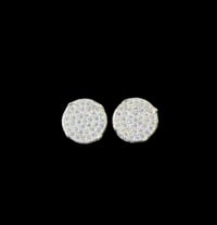 Image 2 of Prong set earing argent 925 + moissanite 10 mm