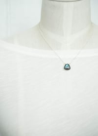 Image 2 of Labradorite Necklace Triangle Mixed Metal