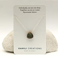 Image 4 of Labradorite Necklace Triangle Mixed Metal