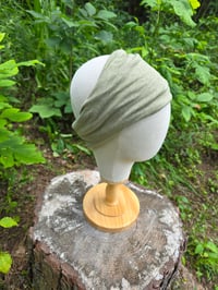 Image 1 of Linen Stretchy Wrap- Sage Green 