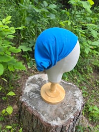 Image 2 of Linen Stretchy Wrap in Denim Blue