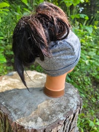 Image 3 of Linen Snappy Ponytail Hat in Melange