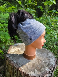 Image 1 of Linen Snappy Ponytail Hat in Melange