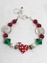 Murano Glass I Love Santa Bracelet