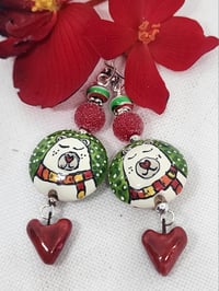 Image 1 of Beary Cute Holiday Earrings