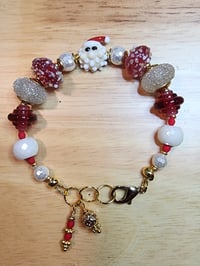 Murano Glass Santa is Coming to Town Bracelet