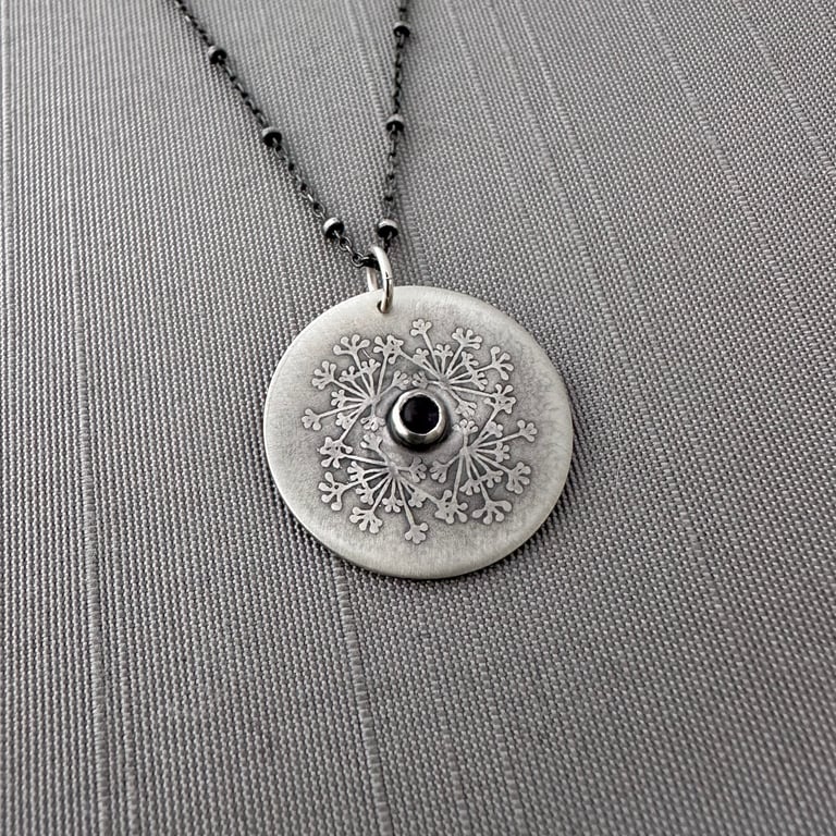 Sterling Silver and Amethyst Queen Anne’s Lace Necklace Image 3