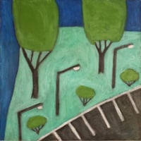 Green space, 2025. Oil on linen. 20x20 in.