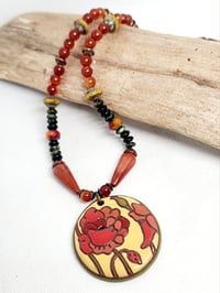 Image 1 of Poppies in the Fall Golem Necklace