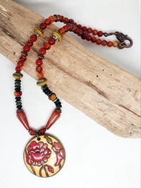 Image 2 of Poppies in the Fall Golem Necklace