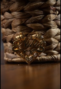 Image 1 of Heart Bamboo Earrings