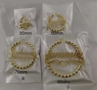 Image 4 of Custom Spiral Hoop Earrings