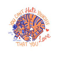 YOU CANT HATE YOURESELF INTO LOVING YOURSELF Sticker