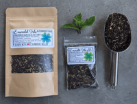 Irish Breakfast Tea with basil & mint | Emerald Isle Irish Breakfast tea| loose leaf tea | black tea