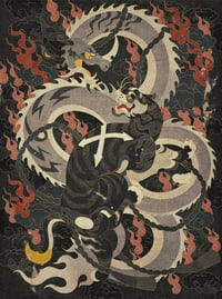 Tiger & Dragon – Mythic Duel Art Print