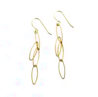 Image 4 of Golden chain drop earrings