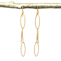 Image 1 of Golden chain drop earrings